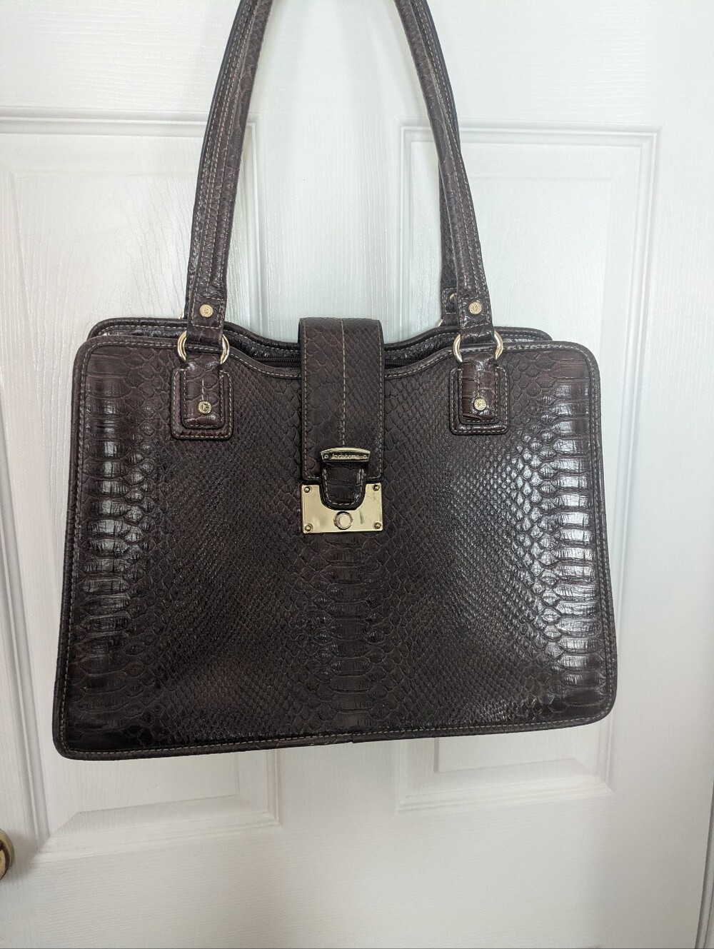 Liz Claiborne Faux Reptile Shoulder Bag